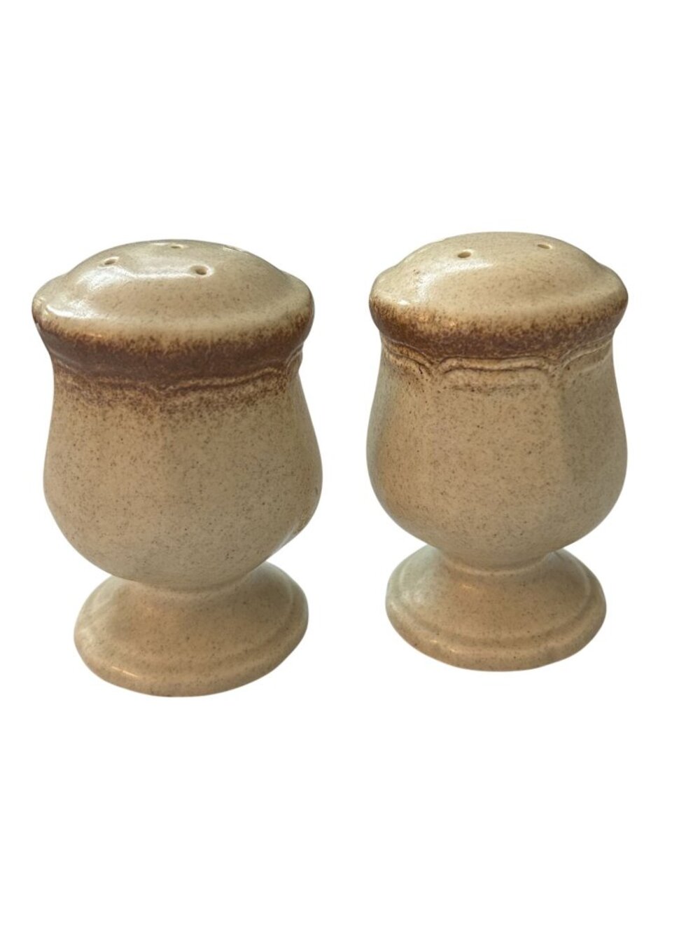 Vintage Mikasa Whole Wheat Stoneware Salt & Pepper Shakers Japan